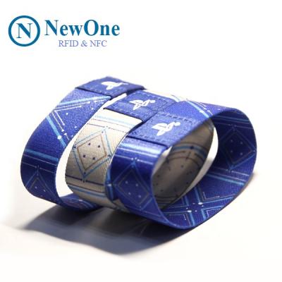 China 2021 MINI TAG Promotion Custom Sublimation Printed Elastic Wristband RFID Event Wristbands for sale