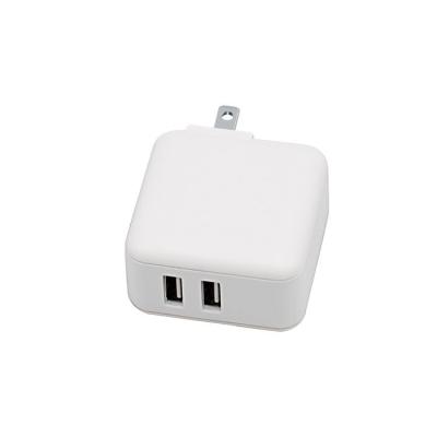 China UniversalÂ   24W 4.8A Dual Port Fast Charger Outdoor Travel White USB Wall Phone Charger for sale