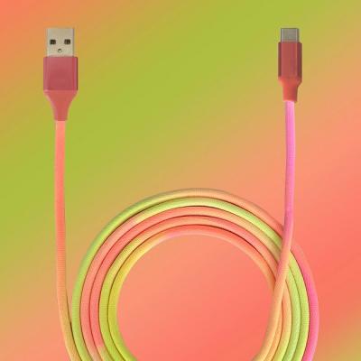 China Multimedia New Products USB Colorful Braided Nylon Mobile Phone Charger Fast Type-C Data Cable For iPhone Samsung for sale