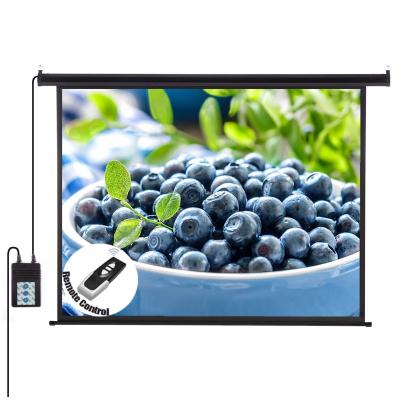 China New Type Electric Projector Low Price Video Screen Portable 180 Inch Projector Screen Projector for sale