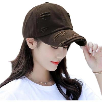 China COMMON High Quality 6 Panel Curve Brim Distressed Hat Vintage White Wholesale Unisex Baseball Cap for sale