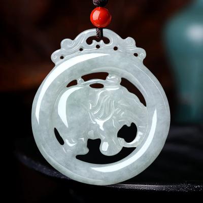 China Myanmar jadeite elephant ethnic natural pendant shape men's and women's jade general wholesale DW04 for sale