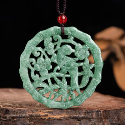 China Men's and women's jade genuine ethnic natural jadeite magpie pendant general wholesale DW43 for sale