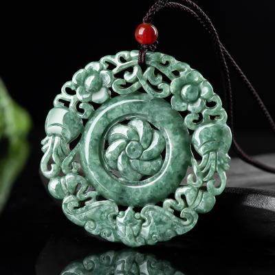 China General wholesale circular pendant HJ20 of men's and women's jade of genuine ethnic natural jadeite for sale