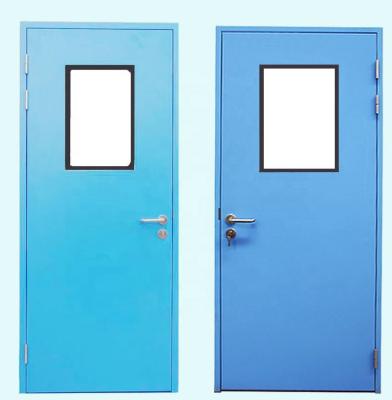 China Industrial Color&Size Customized Galvanized Steel Swing Doors With Glass Window For Clean Room&factory for sale