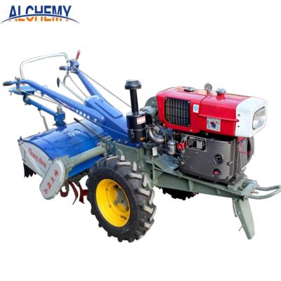 China Farms Two Wheel Mini Tractor Hand Walking Tractor Trailer for sale