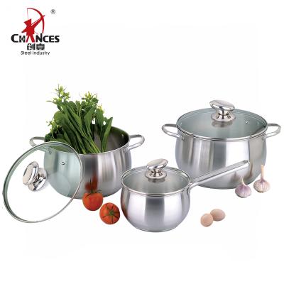 China 6pcs Sustainable Steel Italian Cookware Sets Factory Direct for sale