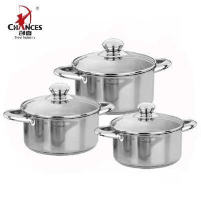 China Sustainable 6pcs Metal Induction Cookware Set Eco - Friendly for sale