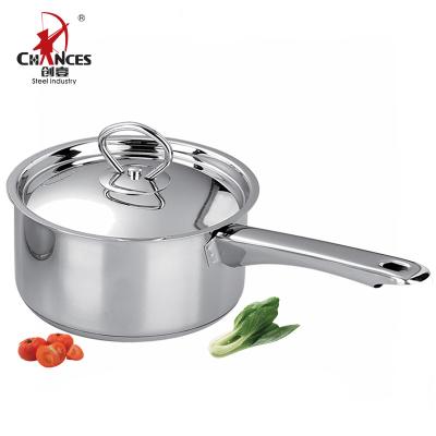 China Stainless Steel Single Handle Milk Boiling Pot for sale