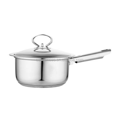 China Sustainable 16cm Induction Stainless Steel Milk Pot for sale