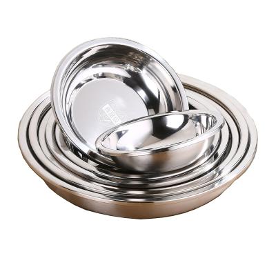 China 304 Stainless Steel Viable Round Serving Tray With Logo for sale