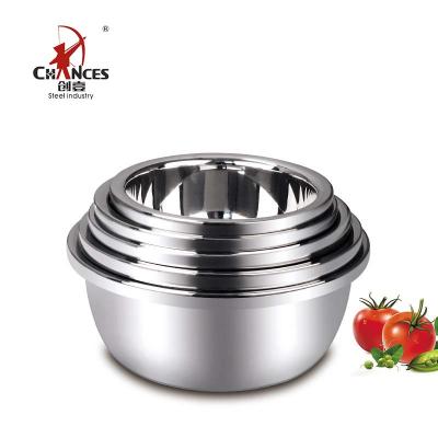 China Sustainable Wholesale Cheap Metal Stainless Steel Fruit Bowls for sale