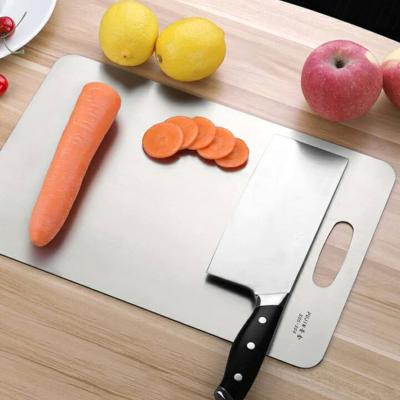 China Sustainable 304 Custom Metal Stainless Steel Cutting Board For Korean for sale