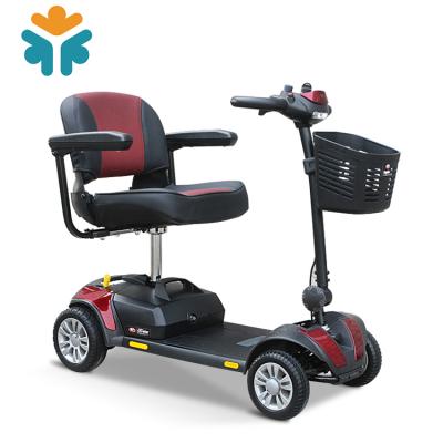 China Wholesale Portable Disabled Mobility Four Wheel Folding Scooter With Basket 160*45/190*70mm for sale