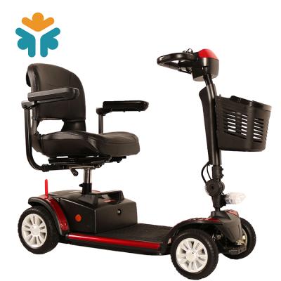 China Adjustable Height Outdoor Detachable Battery Handicapped 4 Wheel Mobility Scooter For Adult for sale