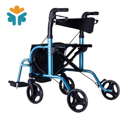 China Titanium Aluminum Alloy Handicapped Equipment Electric Stair Climbing Rollator Walker With Seat for sale