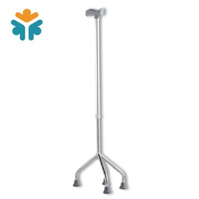 China Lightweight Four Legs Walking Stick Lightweight Folding Aluminum Walking Canes For Elderly for sale