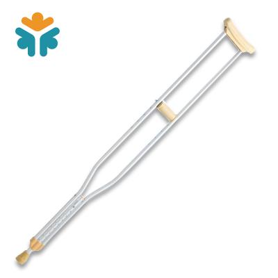 China Home Care Disabled Push Button Armpit Medical Crutch Adjustable Walking Armpit Crutches for sale