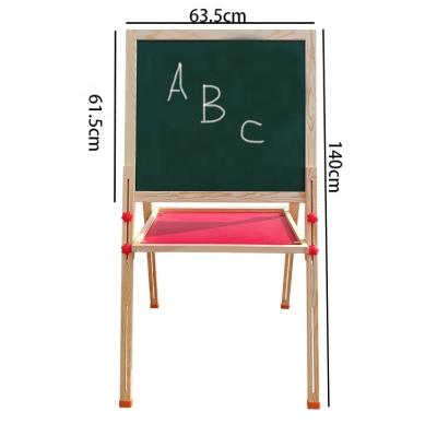 China Art Furniture Easel Center For Kids Blackboard Bracket Drawing Board Wooden Educational Easel Stand Adjustable Height for sale