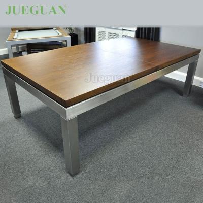 China Converted Stainless Steel Pool Table Leather To Dining Table Pool Table for sale