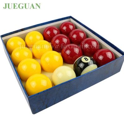 China Standard 2 Inch Regulation Resin UK Red And Yellow Billiard Pool Ball for sale