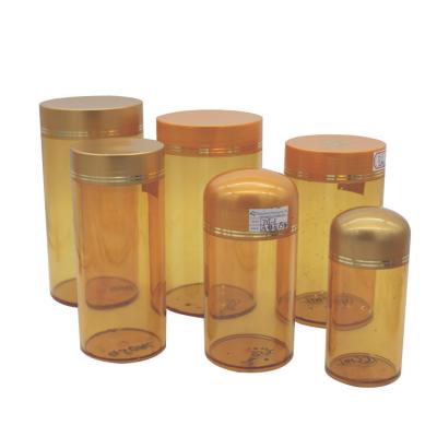 China Hot sale different capacity PET Plastic Medicine Pill Bottle with Cap for fish medicine herbal for sale