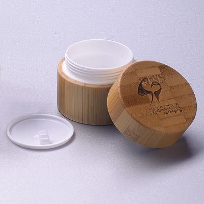 China wood packaging 5g 10g 15g lip balm containers wood 30g 50g 100g 120g 150g 200g 250g bamboo cosmetic jars for sale