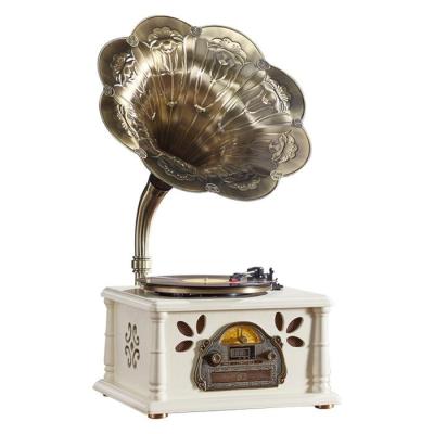 China Retro Nostalgic Wooden Vinyl Turntables Record Player Player Stereo Phonograph With Three-speed for sale