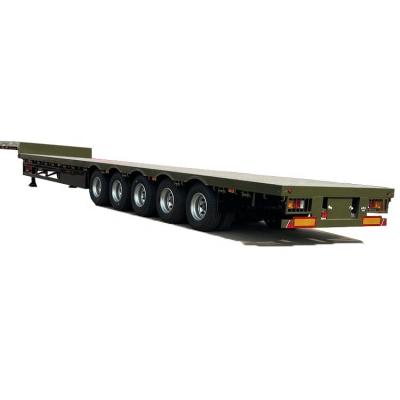 China Flatb 2022 flatbed truck trailer hotsale 40ft /45ft truck trailer load capacity for truck semi-trailer for sale