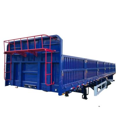 China BAIPING Truck Trailer Factory 40 Ton Side Wall Barrier Trailer Semi Trailer With Container Twist Lock For Livestock Transport for sale