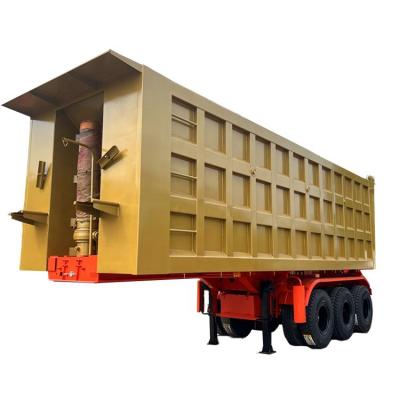 China Truck Trailer Dump Trailer 3 Axles 40 Cubic Meter Hydraulic Rear Tipper Semi Truck Tipping Trailer For Sale for sale