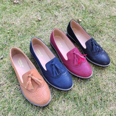 China Round Design Women And Girls Shoe Comfortable Casual British Shoes For Women For Ladies for sale