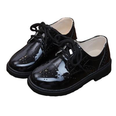 China Light Boys' Black Shoes Spring And Autumn Children's Dress Shoes School Single Performance Shoes For Children for sale