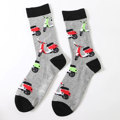 China Autumn High Quality Car Pattern Dress Crew Bamboo Socks Men for sale