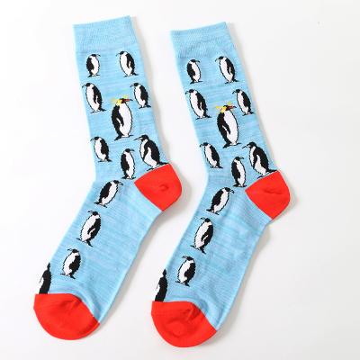 China Bulk Funny Socks- Men's bamboo Personality Breathable penguin design custom Socks for sale