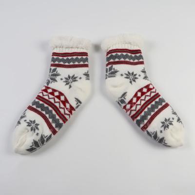 China Factory wholesale winter warm fuzzy fleece-lined floor slipper socks for men for sale