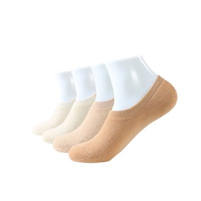 China Natural cushion running low cut invisible women thick cotton socks for sale