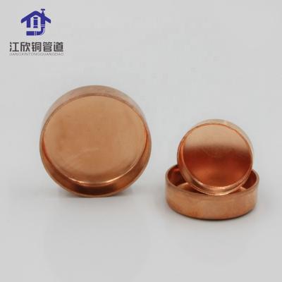 China water & Copper Gas Fittings Mulit-quantity Copper End Cap Welding Stopper Fitting Chinese Copper Gas End Supplier for sale