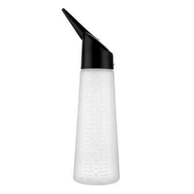 China PE Applicator Bottles -240ml Hair Coloring Bottle With Black Oblique Tip For Applying Hair Color for sale