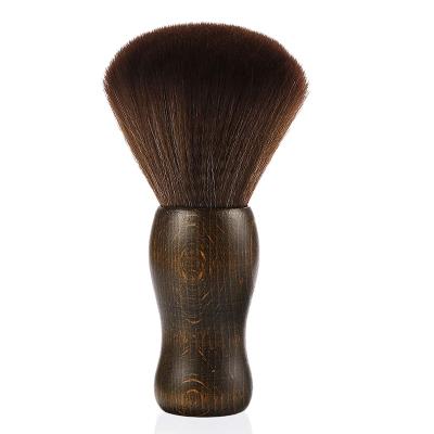 China Professional Wooden+nylon Barber Hairbrush Cutting Neck Brush Wood Neck Cloth Brush for Cleaning for sale