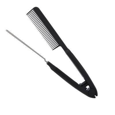 China Salon Easy Comb For Hair Flat Iron Comb For Braids Big Hair Straightener Comb With A Firm Handle for sale