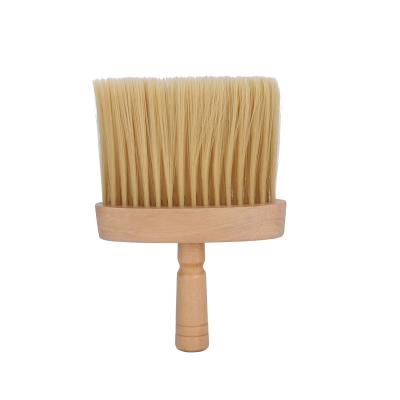 China Nondisposable Barber Neck Duster Brush Professional Wooden Handle and Soft Neck Brush for Hair Cutting for sale