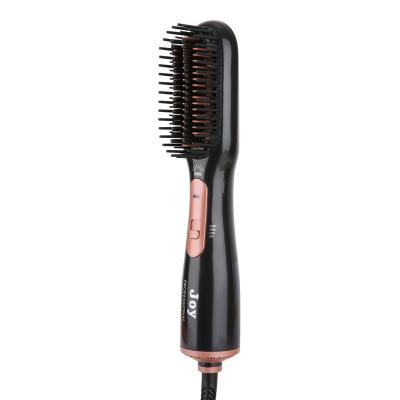 China Plastic Ionic Hair Straightener Brush with Adjustable Temperature, Anti-scald Feature and LCD Display for sale