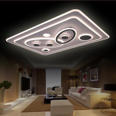 China Surface Mounted New Luxury Outdoor Mounted Rectangle Led Modern Ceilling Dining Room Light Rheostat Ceiling Lamp For Living Room Hotel for sale