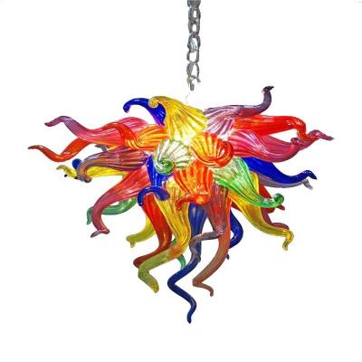 China Customized Modern Chihuly Style Contemporary Chandelier For Stairwell Hand Blown Glass Pendant Lighting Art Hotel Hanging Lightings for sale