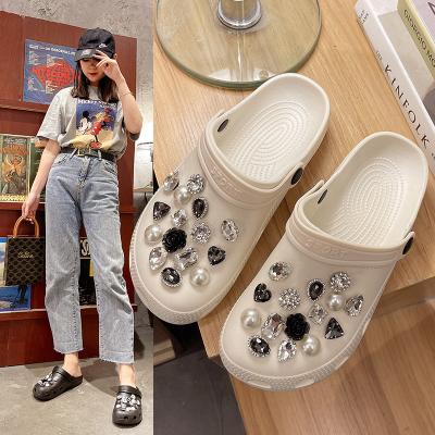 China Cushioning Christmas Decoration Rhinestone Luxury Sports Clog Eva Rubber Garden Shoes for sale