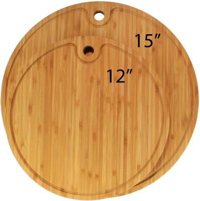 China Sustainable bamboo round cutting board 15