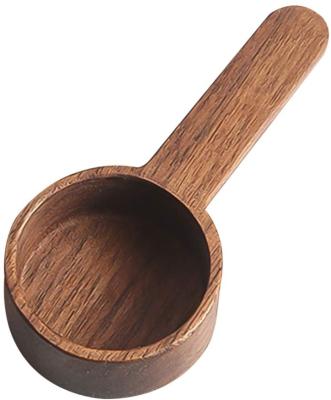 China 1Pcs Measuring Cups Coffee Measuring Scoop Viable Wooden Black Walnut Wooden Teaspoon for sale