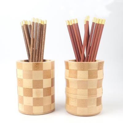 China Bamboo Bamboo Cage Storage Drain Drum Chopsticks Round Chopsticks Sustainable Chopsticks Cage for sale