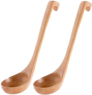 China 2 PCS Sustainable Wooden Spoon Classic Wooden Soup-pocket Bamboo Cooking Tableware Tools for sale